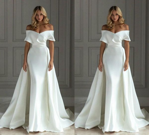 new arrival simple elegant plus size mermaid wedding dresses off shoulder sweep train bridl gowns wedding dress vestido de n9026286, White
new arrival simple elegant plus size mermaid wedding dresses off shoulder sweep train bridl gowns wedding dress vestido de n9026286, White