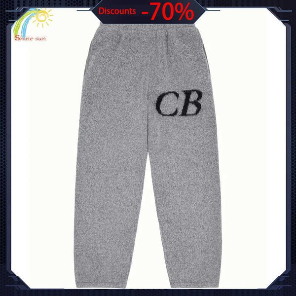 men's pants winter new letter jacquard cole buxton knit trousers men women oversize pants t221205, Black
men's pants winter new letter jacquard cole buxton knit trousers men women oversize pants t221205, Black