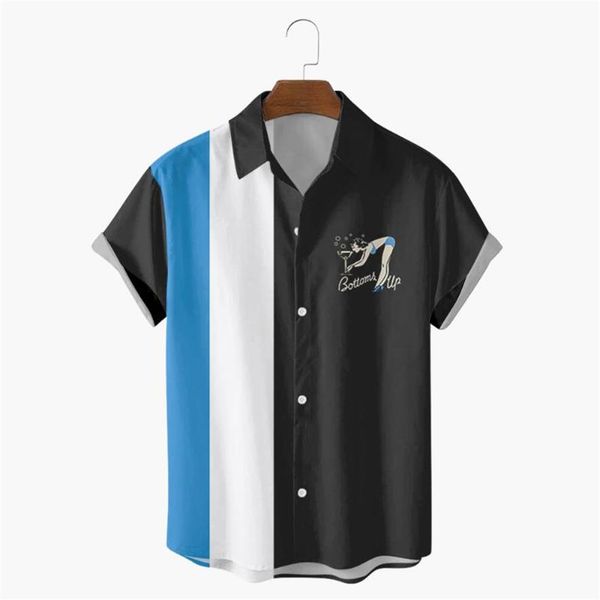 men's casual shirts mens shirt vertical striped printed button up light short sleeve 50s retro vintage blouse male bowling263r, White;black
men's casual shirts mens shirt vertical striped printed button up light short sleeve 50s retro vintage blouse male bowling263r, White;black