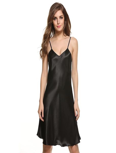 new stain nightgown women slik sleepwear night dress v neck strap solid nightwear sleep dress female home clothes2356432, Black;red
new stain nightgown women slik sleepwear night dress v neck strap solid nightwear sleep dress female home clothes2356432, Black;red