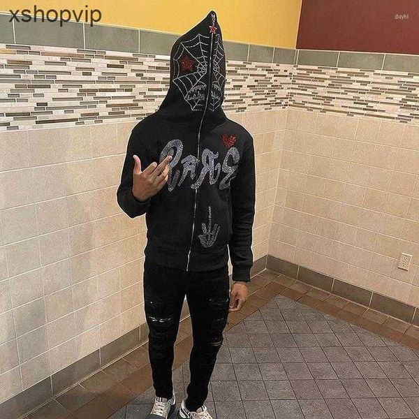 men's hoodies y2k full zip up hoodie men autumn winter gothic rhinestones web sweatshirt hip hop grunge skeleton oversized jacket, Black
men's hoodies y2k full zip up hoodie men autumn winter gothic rhinestones web sweatshirt hip hop grunge skeleton oversized jacket, Black