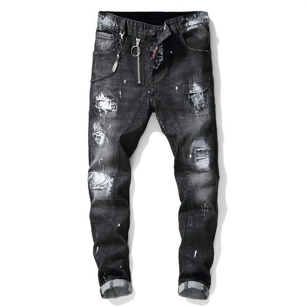 unique men painted rips jeans stretch black fashion designer slim fit washed motocycle denim pants panelled hip hoptrousers 10123006, Blue
unique men painted rips jeans stretch black fashion designer slim fit washed motocycle denim pants panelled hip hoptrousers 10123006, Blue