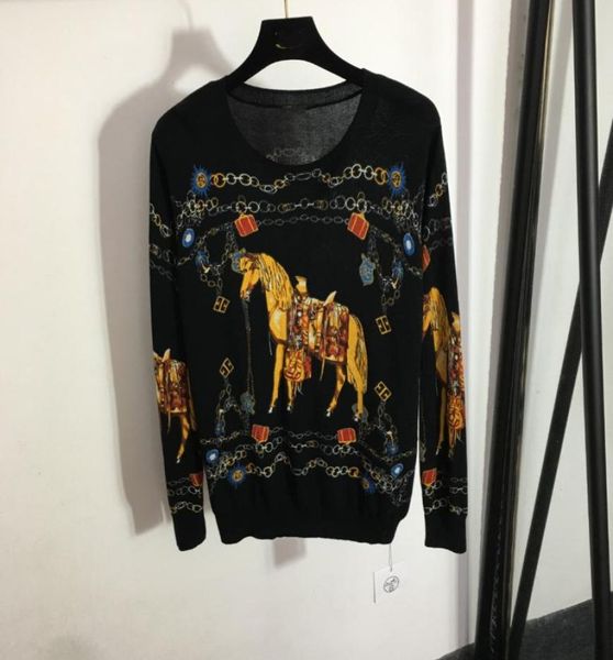 women039s sweaters 2022 european trendy horse round neck long sleeve pullover sweater5524860, White;black
women039s sweaters 2022 european trendy horse round neck long sleeve pullover sweater5524860, White;black