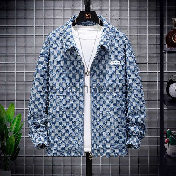 men's jackets mens fashion jacquard plaid denim jacket spring and autumn loose casual couple clothes personality japanese streetwear j2, Black;brown
men's jackets mens fashion jacquard plaid denim jacket spring and autumn loose casual couple clothes personality japanese streetwear j2, Black;brown