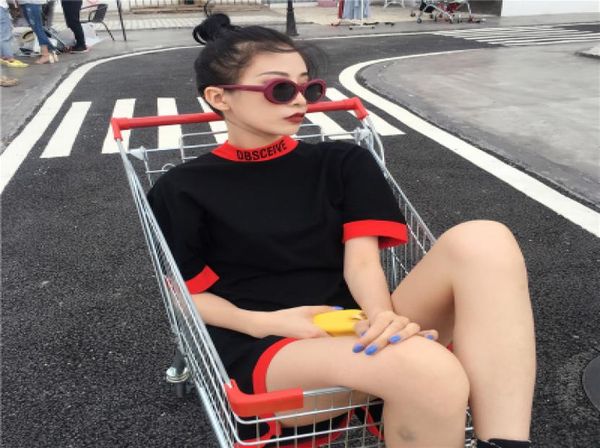 2018 summer new female stand collar color stitching print short sleeve long section tshirt loose wild color dress8920137, White;black
2018 summer new female stand collar color stitching print short sleeve long section tshirt loose wild color dress8920137, White;black