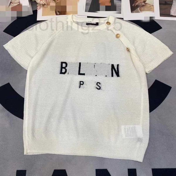 women's knits & tees designer 2023 summer new loose round neck letter fashion brand short sleeve knitted simple design sense women z6il, White
women's knits & tees designer 2023 summer new loose round neck letter fashion brand short sleeve knitted simple design sense women z6il, White