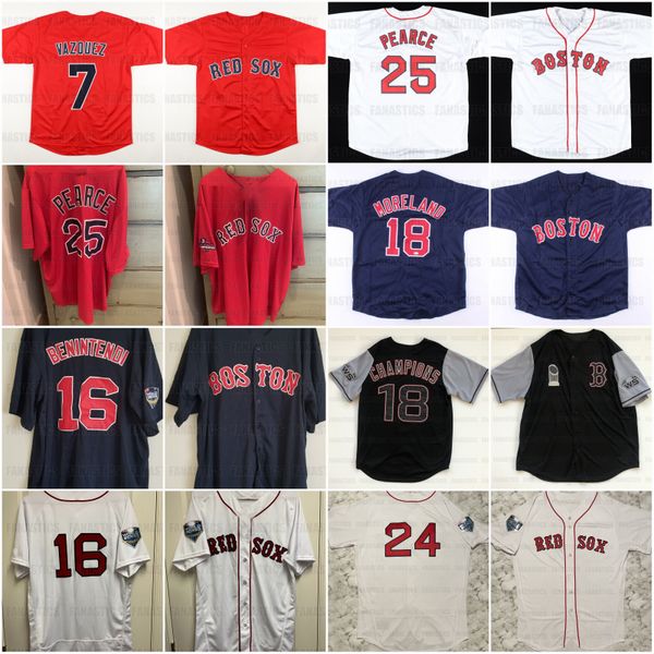 2018 world series red sox jersey 7 christian vazquez 16 andrew benintendi 18 champions 18 mitch moreland 24 david price 25 pearce 27 jose al, Blue;black
2018 world series red sox jersey 7 christian vazquez 16 andrew benintendi 18 champions 18 mitch moreland 24 david price 25 pearce 27 jose al, Blue;black