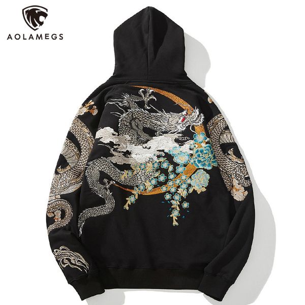 men's hoodies sweatshirts harajuku dragon flower graphic embroidery fleece hooded sweatshirt oversized streetwear rib sleeve men and wo, Black
men's hoodies sweatshirts harajuku dragon flower graphic embroidery fleece hooded sweatshirt oversized streetwear rib sleeve men and wo, Black