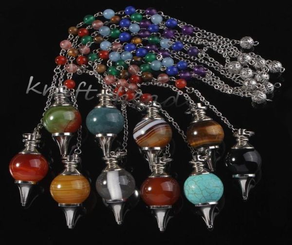 whole 10pcs natual silver 7 stone beads chain mixed quartz agate stone chakra healing point dowsing pendulum pendant jewelry5030986
whole 10pcs natual silver 7 stone beads chain mixed quartz agate stone chakra healing point dowsing pendulum pendant jewelry5030986