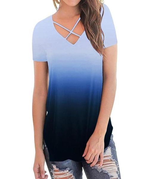 2021 women shirt gradient color tee short sleeve female summer tshirts casual v neck femme camisetas6278221, White
2021 women shirt gradient color tee short sleeve female summer tshirts casual v neck femme camisetas6278221, White