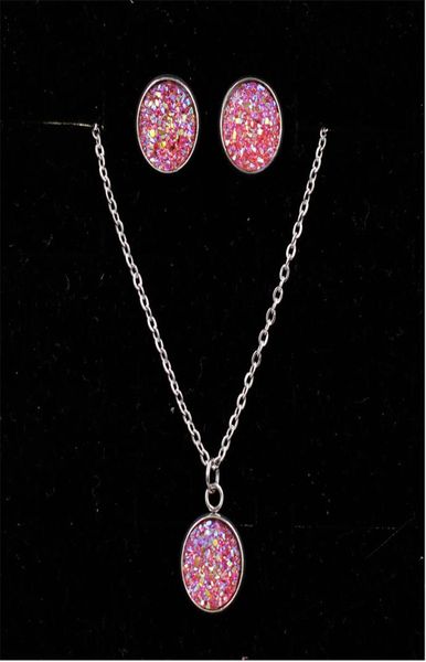 fashion druzy drusy necklace earrings 12mm stainless steel round resin druzy necklace earrings jewelry set7940607, Silver
fashion druzy drusy necklace earrings 12mm stainless steel round resin druzy necklace earrings jewelry set7940607, Silver