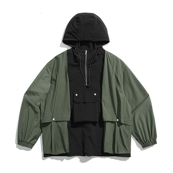 mens jackets functional jacket men cityboy splice streetwear fashion loose casual pullover outdoor hooded cargo women windbreak coat 230810, Black;brown
mens jackets functional jacket men cityboy splice streetwear fashion loose casual pullover outdoor hooded cargo women windbreak coat 230810, Black;brown
