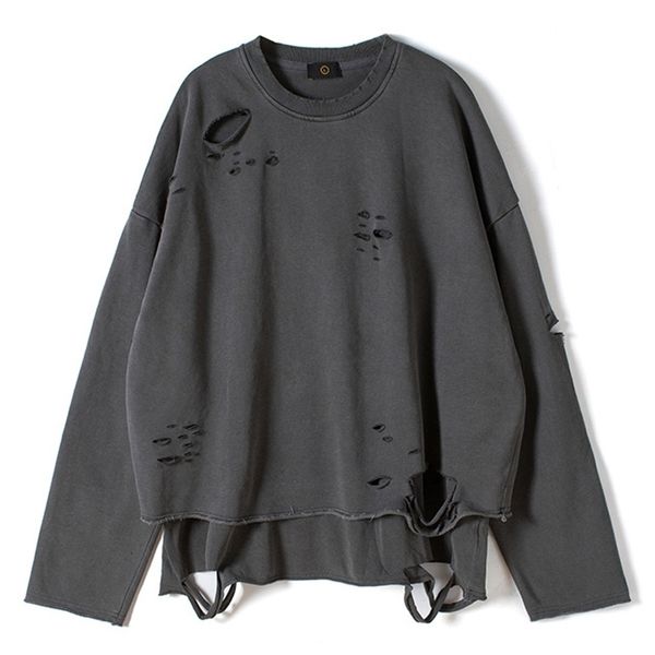 men's hoodies sweatshirts vintage aging breaking cutting sweatshirt streetwear loose pullover hole fashion oversize sweatshirts autumn, Black
men's hoodies sweatshirts vintage aging breaking cutting sweatshirt streetwear loose pullover hole fashion oversize sweatshirts autumn, Black
