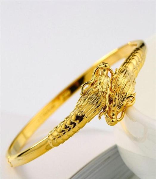 24k yellow gold filled dragon head openable bracelets solid bangle jewelry dia 60mm305s7257710, White
24k yellow gold filled dragon head openable bracelets solid bangle jewelry dia 60mm305s7257710, White