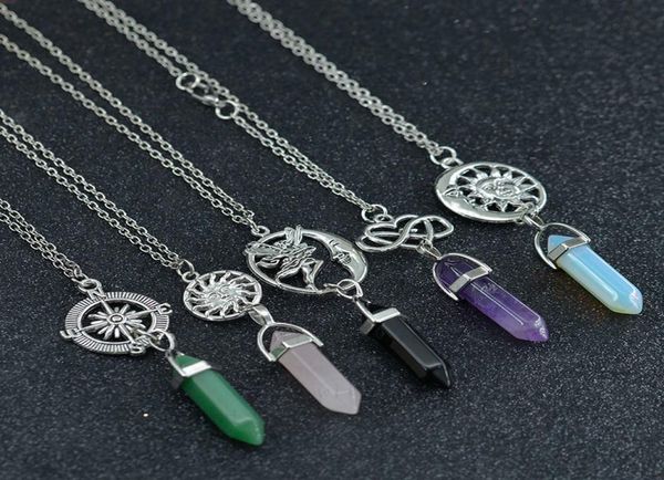 natural stone healing point pendant necklaces angel heart sun charm crystal stone quartz hexagonal necklaces for women fashion jew8841550, Silver
natural stone healing point pendant necklaces angel heart sun charm crystal stone quartz hexagonal necklaces for women fashion jew8841550, Silver