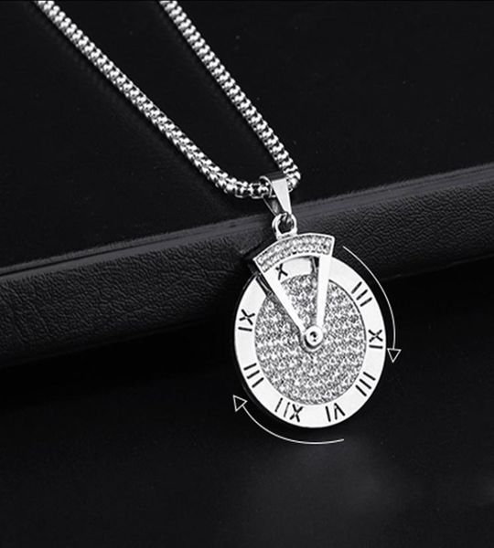 spinner time pendant necklace stainless steel zircon women mens necklace fashion jewelry with roman numeral luckey pendant6007854, Silver
spinner time pendant necklace stainless steel zircon women mens necklace fashion jewelry with roman numeral luckey pendant6007854, Silver