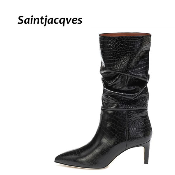 boot's boots snakeskin print pleated mid heel party shoes pointed toe slip on stiletto women motorcycle boot 230810, Black
boot's boots snakeskin print pleated mid heel party shoes pointed toe slip on stiletto women motorcycle boot 230810, Black