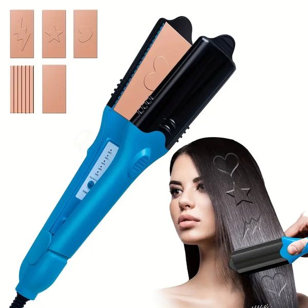 3d image hair imprinting iron - 5 plates for hair straightening, crimping & fun shapes - tool for hair art & festival hair
3d image hair imprinting iron - 5 plates for hair straightening, crimping & fun shapes - tool for hair art & festival hair