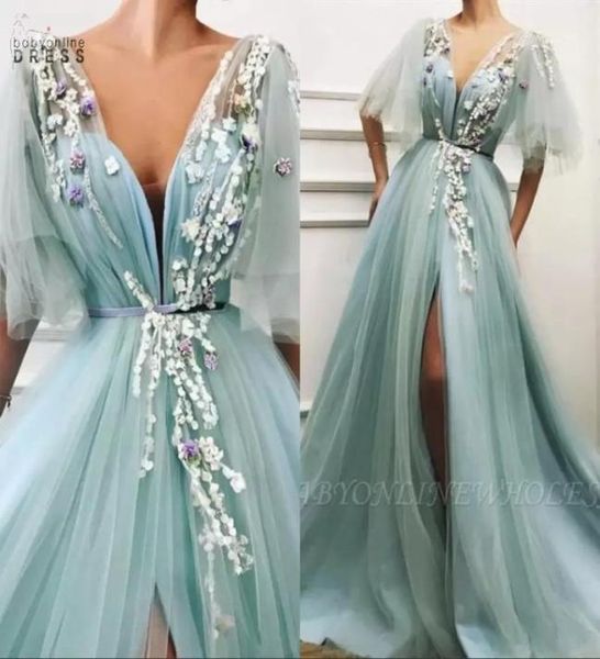 fairy mint green african evening dresses deep vneck high split prom dresses hand made flowers formal party evening pageant g6862187, Black;red
fairy mint green african evening dresses deep vneck high split prom dresses hand made flowers formal party evening pageant g6862187, Black;red