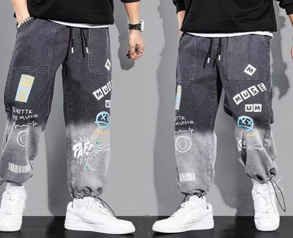men039s pants autumn graffiti ankle banded jeans korean style loose casual harem men japanese fashion streetwear trousers8866699, Black
men039s pants autumn graffiti ankle banded jeans korean style loose casual harem men japanese fashion streetwear trousers8866699, Black