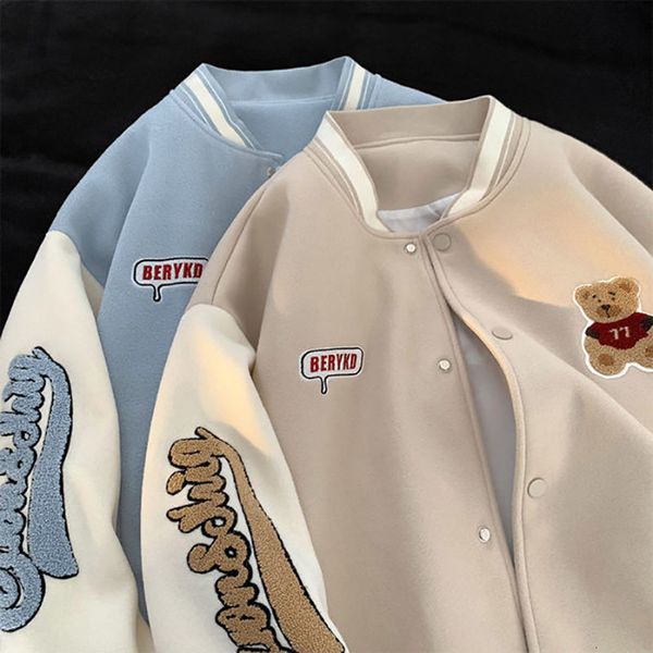 womens jackets y2k bear embroidered baseball jacket bomber jackets for women uniform oversized coats loose streetwear 230810, Black;brown
womens jackets y2k bear embroidered baseball jacket bomber jackets for women uniform oversized coats loose streetwear 230810, Black;brown