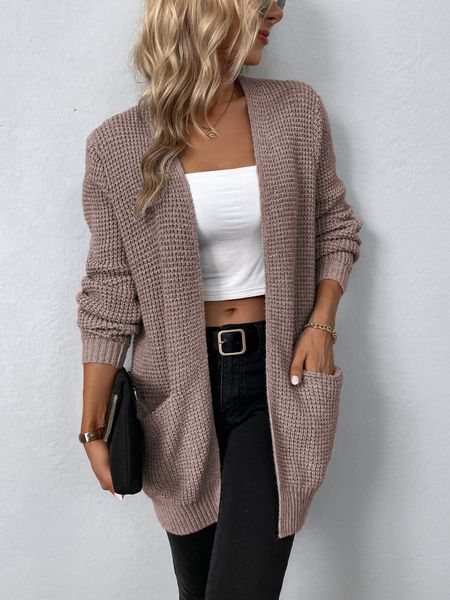 womens sweaters autumnwinter sweater vneck solid color loose fit pockets long cardigan knitted coat traf casual women 230811, White;black
womens sweaters autumnwinter sweater vneck solid color loose fit pockets long cardigan knitted coat traf casual women 230811, White;black