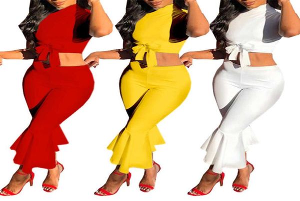white two piece set women ummer outfits short sleeve bow tie up and cropped flare pants suit fashion women sets8298739
white two piece set women ummer outfits short sleeve bow tie up and cropped flare pants suit fashion women sets8298739
