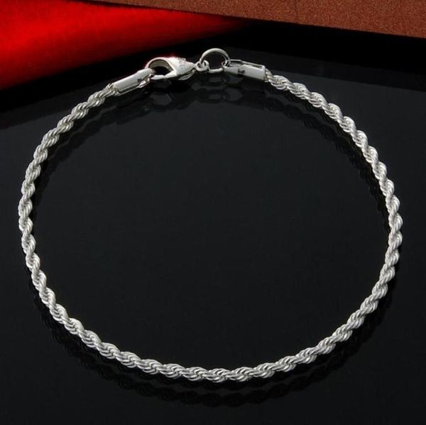 10pcslot whole 925 sterling silver bracelet 2mm ed rope chain bracelet silver jewelry bulk14178723139208, Black
10pcslot whole 925 sterling silver bracelet 2mm ed rope chain bracelet silver jewelry bulk14178723139208, Black