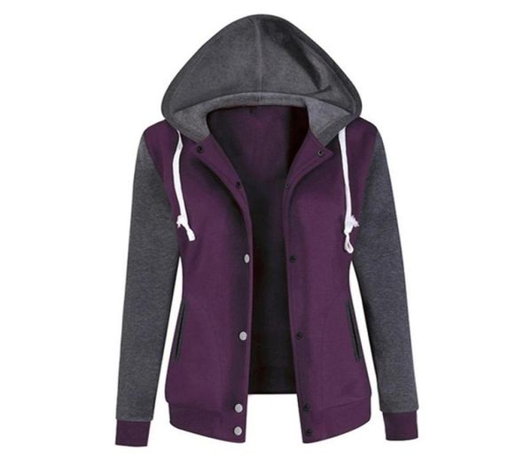 women hoody pocket jackets coats 2018 autumn casual stitching long sleeve hooded single breasted jacket ladies outerwear coat1733971, Black;brown
women hoody pocket jackets coats 2018 autumn casual stitching long sleeve hooded single breasted jacket ladies outerwear coat1733971, Black;brown