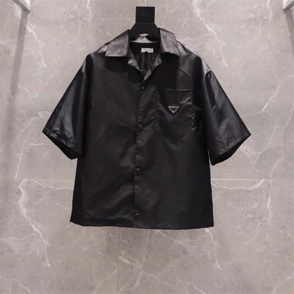 2021 womens and mens shirt casual brand short blouses classic inverted triangle loose imported high-quality nylon tooling summer t2855, White;black
2021 womens and mens shirt casual brand short blouses classic inverted triangle loose imported high-quality nylon tooling summer t2855, White;black