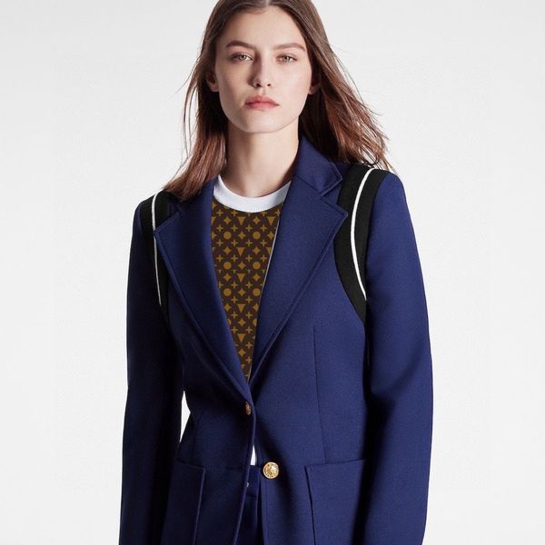 women's designer blazers clothing with l letter v spring new released top, White;black
women's designer blazers clothing with l letter v spring new released top, White;black