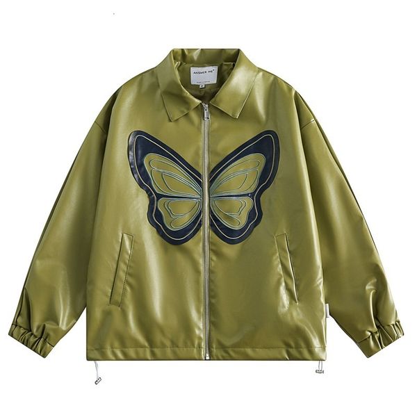 mens jackets butterfly embroidery pu leather jacket lapel zipper casual loose fitting couples street harajuku fashion coat oversize 230810, Black;brown
mens jackets butterfly embroidery pu leather jacket lapel zipper casual loose fitting couples street harajuku fashion coat oversize 230810, Black;brown