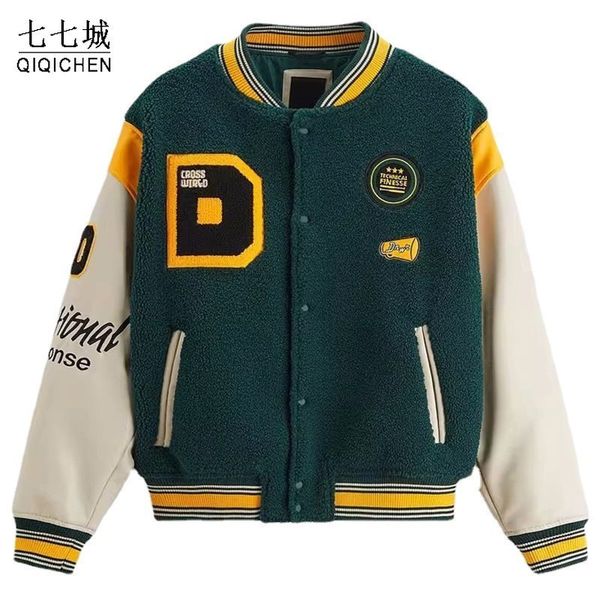 men's jackets mens baseball varsity spring embroidery flocking loose street couple coat hip hop pu y2k patchwork bomber 230810, Black;brown
men's jackets mens baseball varsity spring embroidery flocking loose street couple coat hip hop pu y2k patchwork bomber 230810, Black;brown