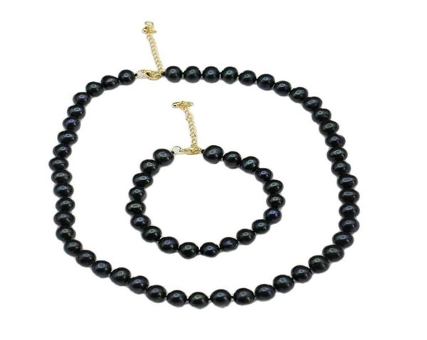 real natural peacock blue black round pearl necklace bracelet sets simple gift for lady girls4778592, Silver
real natural peacock blue black round pearl necklace bracelet sets simple gift for lady girls4778592, Silver