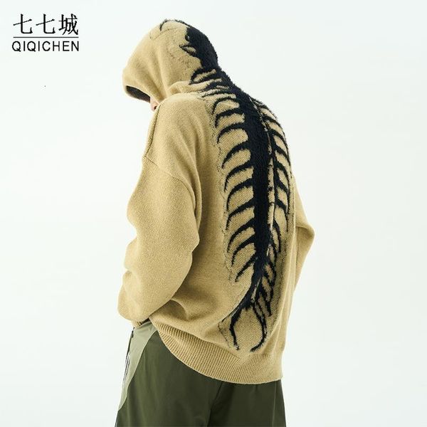 men's sweaters hip hop hooded men winter oversized knitwear black skeleton high street harajuku hoodies autumn pullover 2023 230810, White;black
men's sweaters hip hop hooded men winter oversized knitwear black skeleton high street harajuku hoodies autumn pullover 2023 230810, White;black