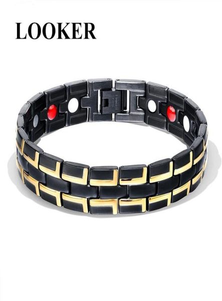link chain round stone magnetic therapy bracelet health care hematite bracelets for men 316 stainless steel link2646883, Black
link chain round stone magnetic therapy bracelet health care hematite bracelets for men 316 stainless steel link2646883, Black