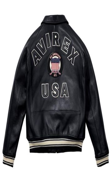 1975 usa black avirex thick sheepskin leather leisure sport bomber jacket8567667
1975 usa black avirex thick sheepskin leather leisure sport bomber jacket8567667