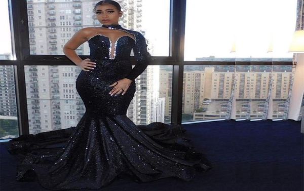 black sequined mermaid prom dresses one long sleeve high neck crystal evening gown sweep train celebrity party dress5207130
black sequined mermaid prom dresses one long sleeve high neck crystal evening gown sweep train celebrity party dress5207130