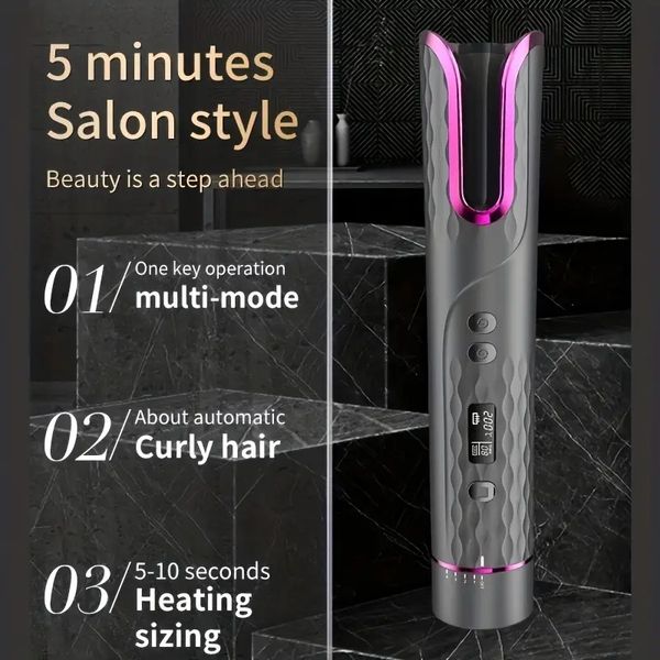 get salon-quality curls with this automatic wireless curling iron - no damage to hair
get salon-quality curls with this automatic wireless curling iron - no damage to hair