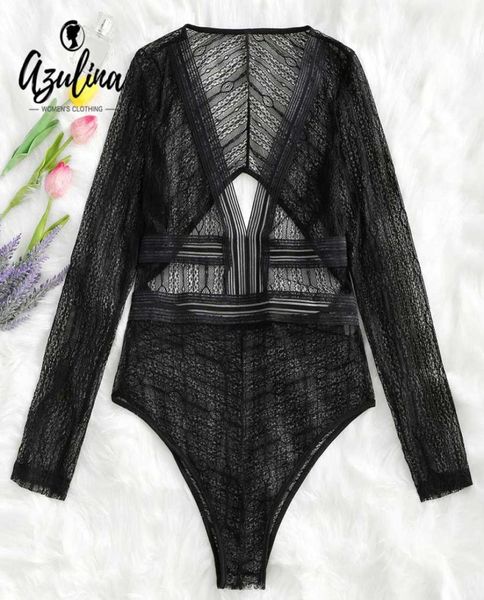 20187 azulina cut out plunge sheer long sleeve bodysuit seethru lace women rompers summer fall solid jumpsuits ladies overal8900103, Black;white
20187 azulina cut out plunge sheer long sleeve bodysuit seethru lace women rompers summer fall solid jumpsuits ladies overal8900103, Black;white