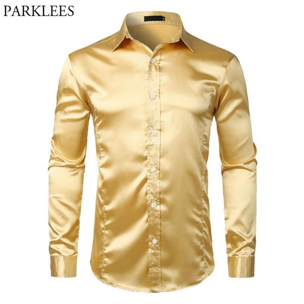 gold smooth silk satin dress shirt men slim fit long sleeve chemise homme casual wedding club party prom tuxedo shirt male s-2xl261b, White;black
gold smooth silk satin dress shirt men slim fit long sleeve chemise homme casual wedding club party prom tuxedo shirt male s-2xl261b, White;black