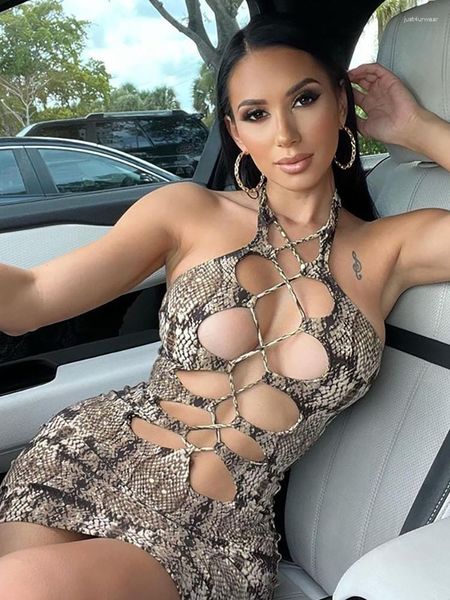 snake skin halter dresses hollow out lace up sleeveless backless mini dress summer fashion party club chic vestidos, Black;gray
snake skin halter dresses hollow out lace up sleeveless backless mini dress summer fashion party club chic vestidos, Black;gray