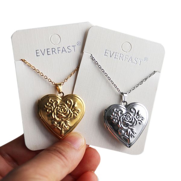everfast 10pc engraved rose flower p frame love hearts pendant necklaces stainless steel charms locket women men family memory jewelry, Silver
everfast 10pc engraved rose flower p frame love hearts pendant necklaces stainless steel charms locket women men family memory jewelry, Silver