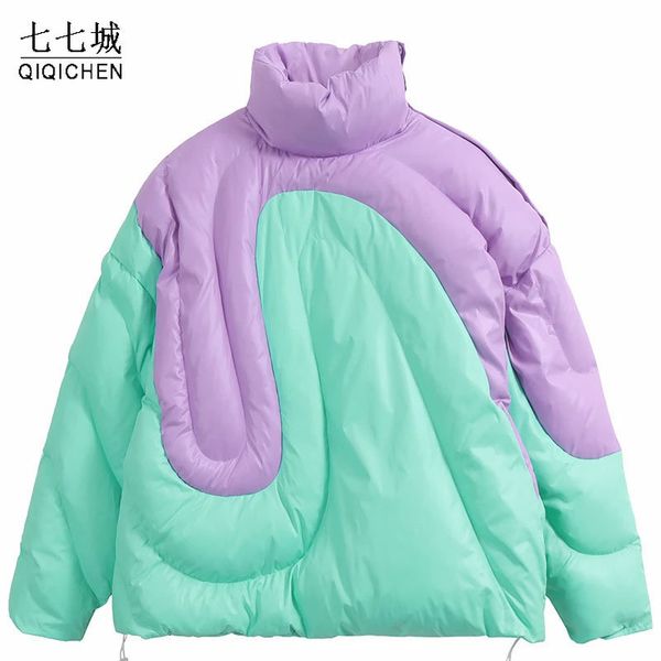 men's down parkas mens jacket parka streetwear patchwork harajuku padded winter cotton windbreaker warm thick outwear pullover 230810, Black
men's down parkas mens jacket parka streetwear patchwork harajuku padded winter cotton windbreaker warm thick outwear pullover 230810, Black