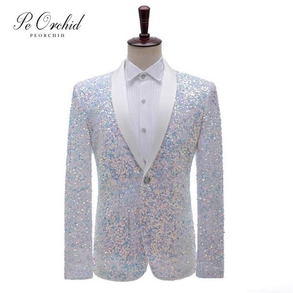 bling white sequin blazer men shawl lapel dj club stage singer clothes nightclub wedding party jacket homme men's suits & bla265t, White;black
bling white sequin blazer men shawl lapel dj club stage singer clothes nightclub wedding party jacket homme men's suits & bla265t, White;black