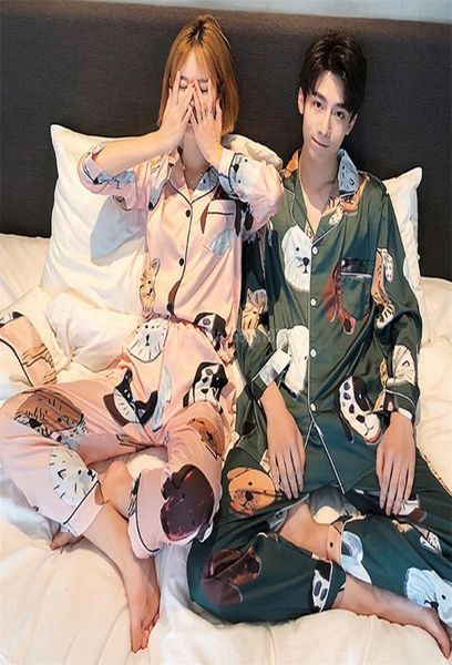 couples menwomen satin pajamas set 2pcs ant dog puppy cartoon silk smooth new spring femme sleepwear nightwear pjs 2011131411769, Black;red
couples menwomen satin pajamas set 2pcs ant dog puppy cartoon silk smooth new spring femme sleepwear nightwear pjs 2011131411769, Black;red