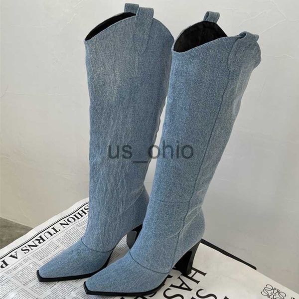 boots 2023 new winter denim women western cowboy boots fashion slip on ladies eelgant long boots 8cm thick high heel ladies shoes blue j2308, Black
boots 2023 new winter denim women western cowboy boots fashion slip on ladies eelgant long boots 8cm thick high heel ladies shoes blue j2308, Black