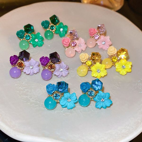fashion pink opal crystal flower earrings for women retro elegant geometric stud earrings female party wedding jewelry gift, Silver
fashion pink opal crystal flower earrings for women retro elegant geometric stud earrings female party wedding jewelry gift, Silver