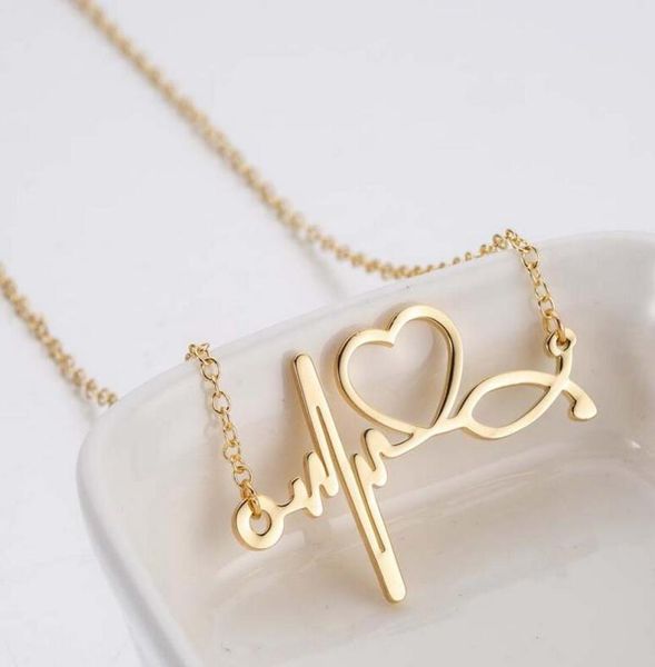 simple stainless steel necklaces stethoscope electrocardiogram necklace fashion love heart choker chain4373882, Silver
simple stainless steel necklaces stethoscope electrocardiogram necklace fashion love heart choker chain4373882, Silver
