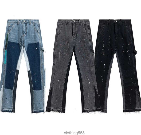 new fashion mens designer splicing jeans ripped denim pants luxury hip hop distressed men women trousers oversized athleisure gall88754, Blue
new fashion mens designer splicing jeans ripped denim pants luxury hip hop distressed men women trousers oversized athleisure gall88754, Blue